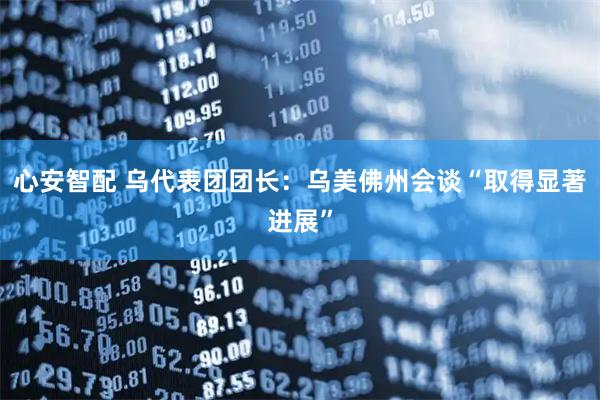 心安智配 乌代表团团长：乌美佛州会谈“取得显著进展”